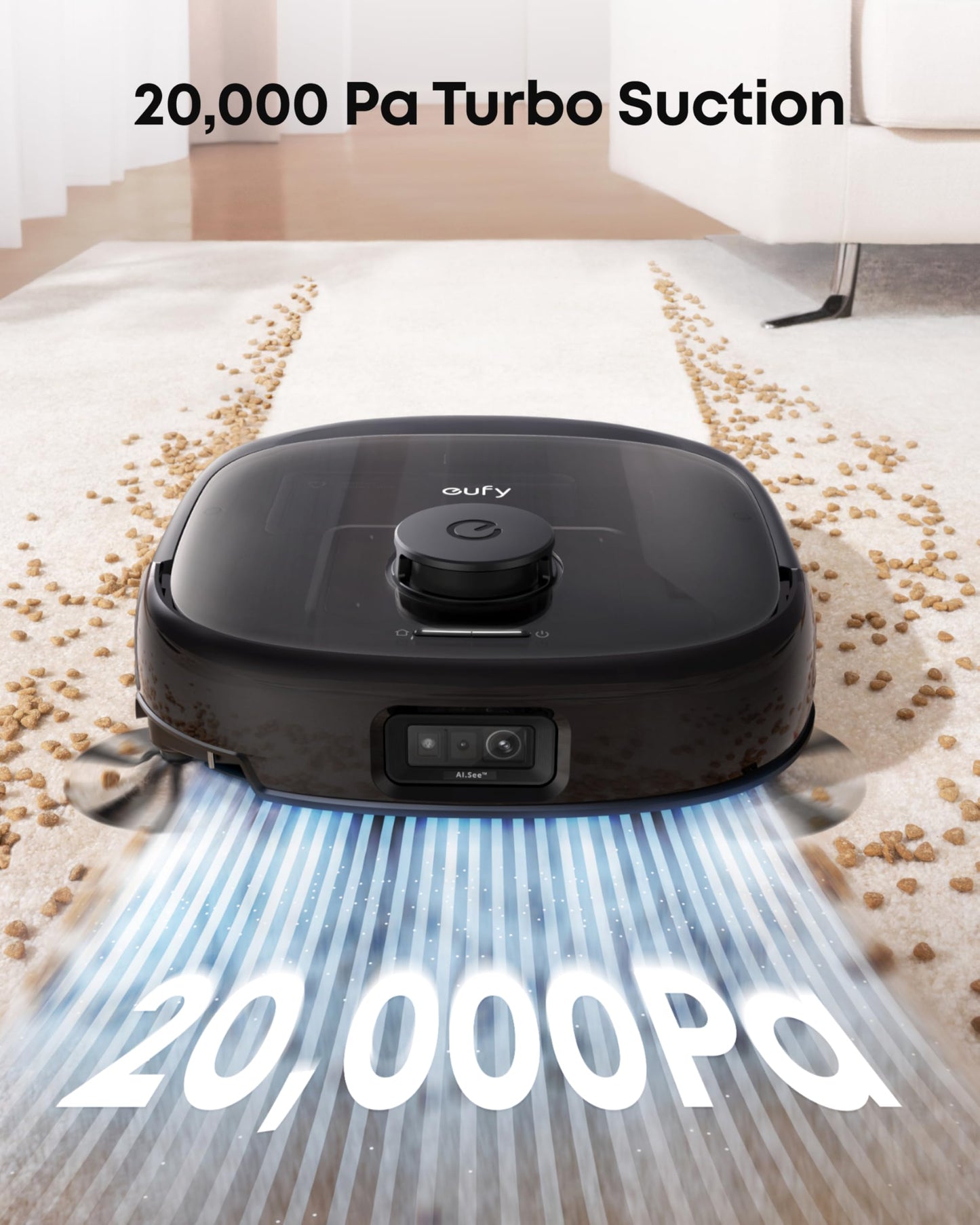 eufy E25 Omni Robot Vacuum and Mop Combo,HydroJet System, 20,000Pa Turbo Suction, Zero-Tangle Design, Edge-to-Corner Deep Cleaning, Obstacle Avoidance, Auto-Empty & Self-Cleaning All-in-One Station