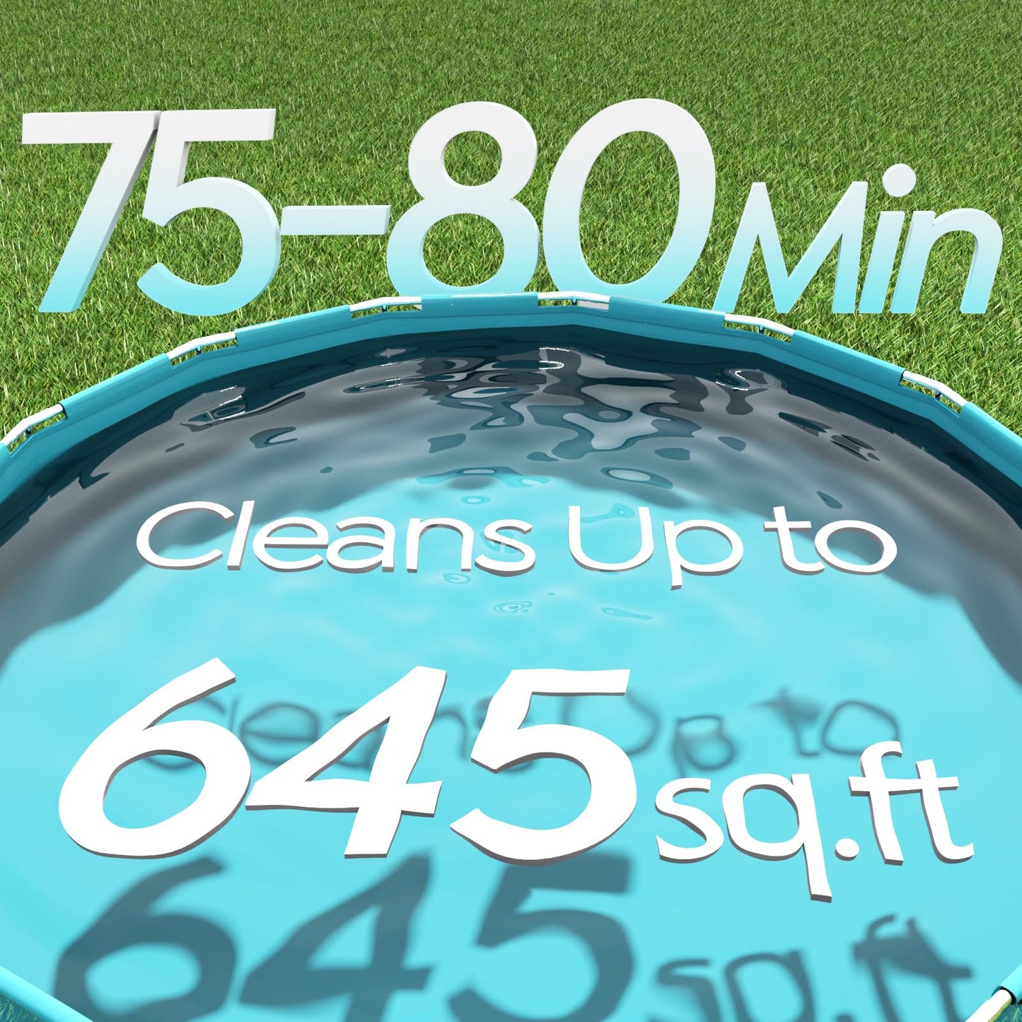 TALOSBO Pleco S1 Cordless Robotic Pool Cleaner with 75-80Mins Runtime, Small Pool Vacuum for Above-Ground Pools up to 645 Sq.ft, Lightweight, Auto-Parking, Black