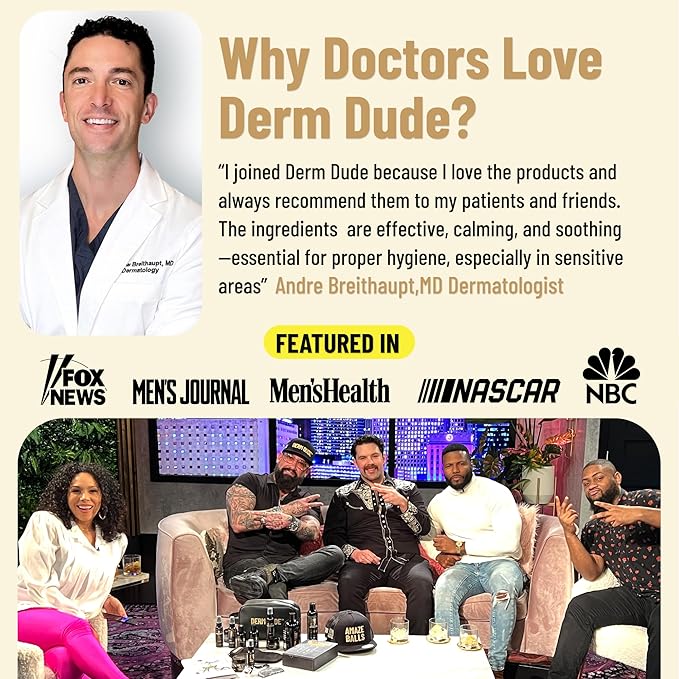 Derm Dude Beard Growth Gummies for Men | Packed With Biotin 10K MCG for Healthier, Thicker, Fuller & Stronger Facial Hair | Restore Hair Breakage & Thinning | Berry Flavored | 60 Gummies 30-Day Supply