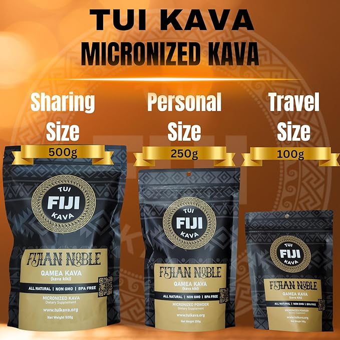 TUI KAVA PREMIUM WELLNESS KAVA - MICRONIZED Noble Fijian Kava 250g (8.8oz) - INDIVIDUAL Size | Very Heady | Morning/Daytime Kava | Increase Focus | Mood/Sleep Support | Stress Relief | NO STRAINING