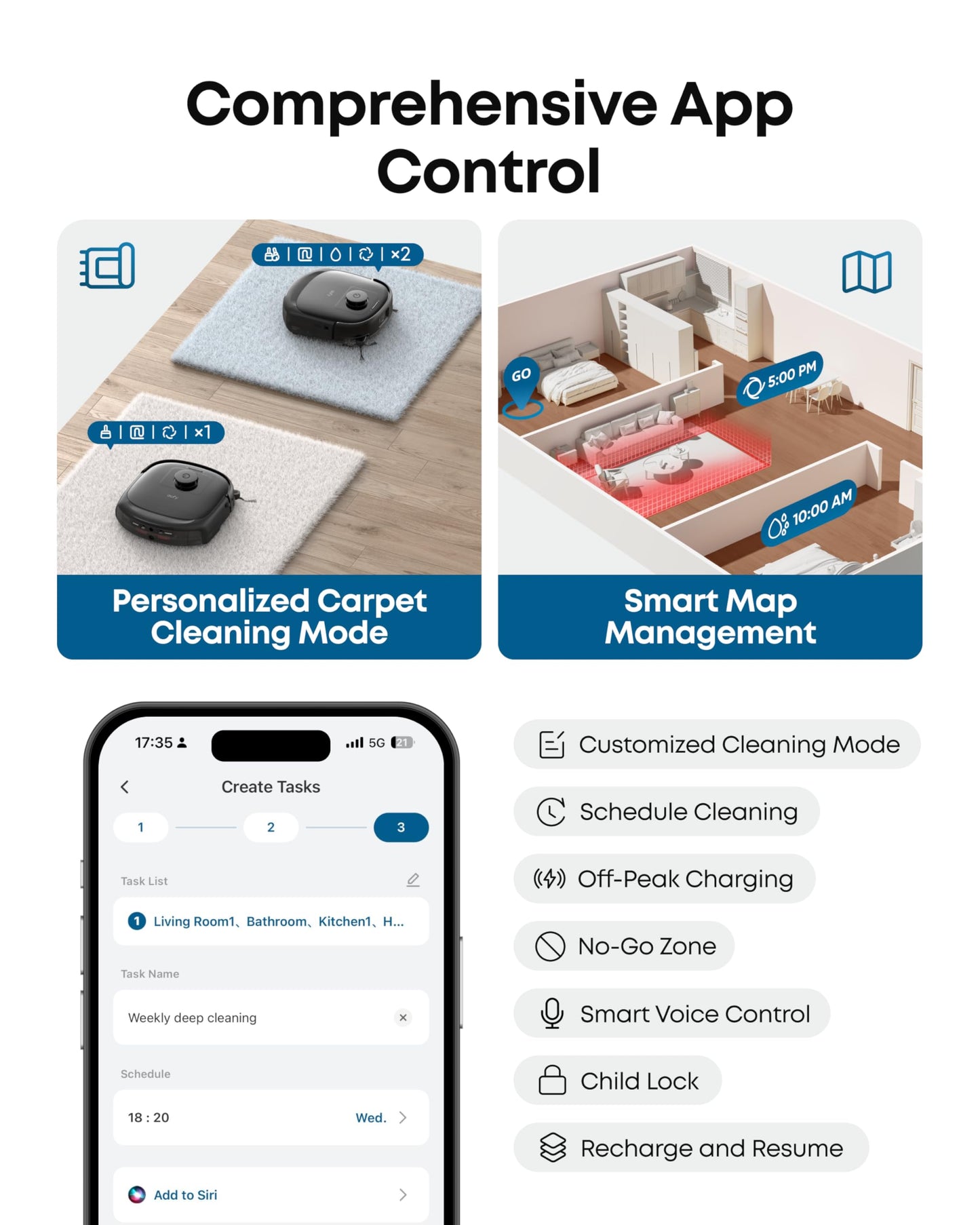 eufy E25 Omni Robot Vacuum and Mop Combo,HydroJet System, 20,000Pa Turbo Suction, Zero-Tangle Design, Edge-to-Corner Deep Cleaning, Obstacle Avoidance, Auto-Empty & Self-Cleaning All-in-One Station