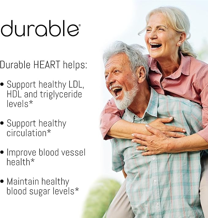 Durable Heart - Extra-Strength 1000 mg Bergamonte Citrus Bergamot + Olive Leaf Extract +Non-GMO Vitamin C – Natural Heart Health Supplement for Healthy Cholesterol Support – Made in the USA (3 Bottle)