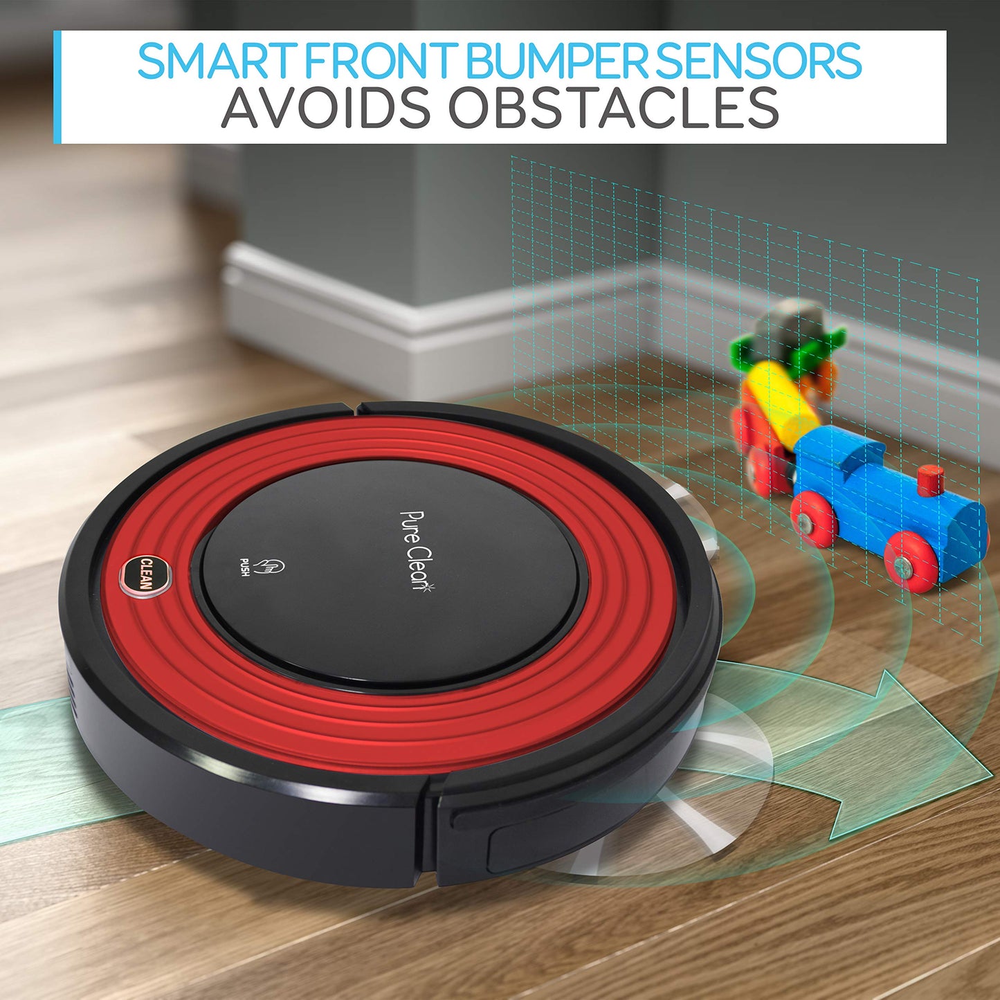 SereneLife Robot Vacuum Cleaner and Dock - 1500pa Suction Scheduling Activation and Charging Dock - Robotic Home Cleaning for Carpet Hardwood Floor Pet Hair & Allergies Friendly - Pure Clean PUCRC95.8