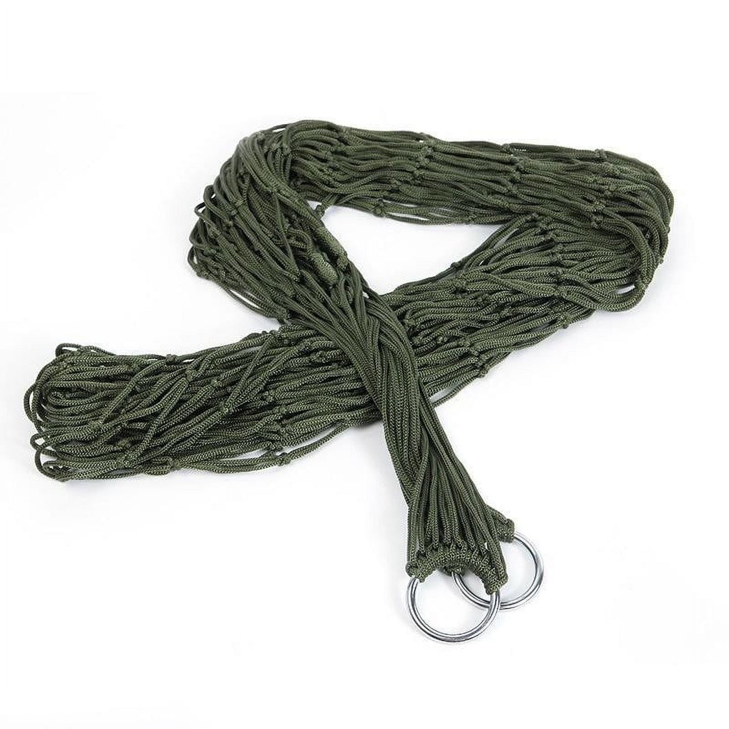 Portable Nylon Mesh Hammock with Tie Straps | Breathable Outdoor Camping Hammock for Backpacking & Backyard | 270x80cm (106x31in) | Supports 220lbs (100kg)