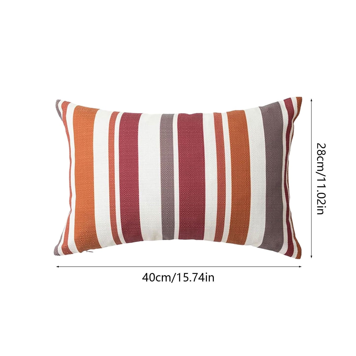 Elainilye Outdoor Chaise Lounge Waterproof Pillow Cover, Striped Headrest Cushion Protector, Weather Resistant Pad for Pool Chairs, Patios