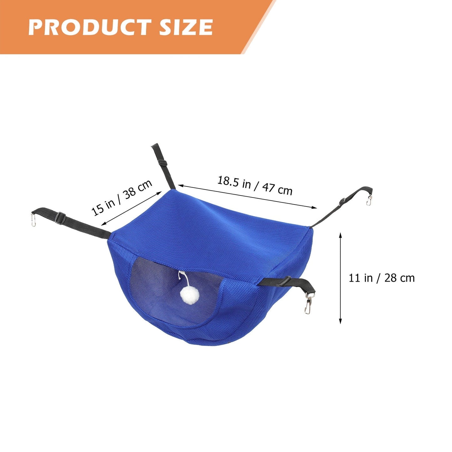SEWCHICS Hanging Cat Swing Bed Blue Pet Shop Use 1Pack 17.68X13.17X10.02in