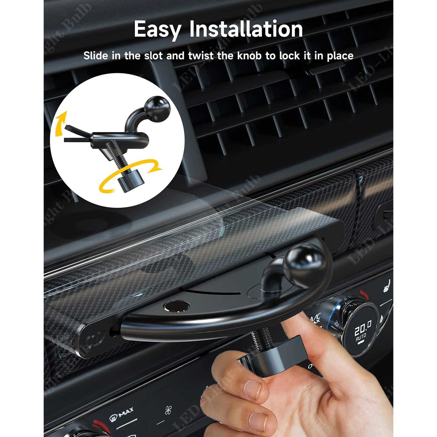 Car CD Slot Phone Holder with 17mm Base