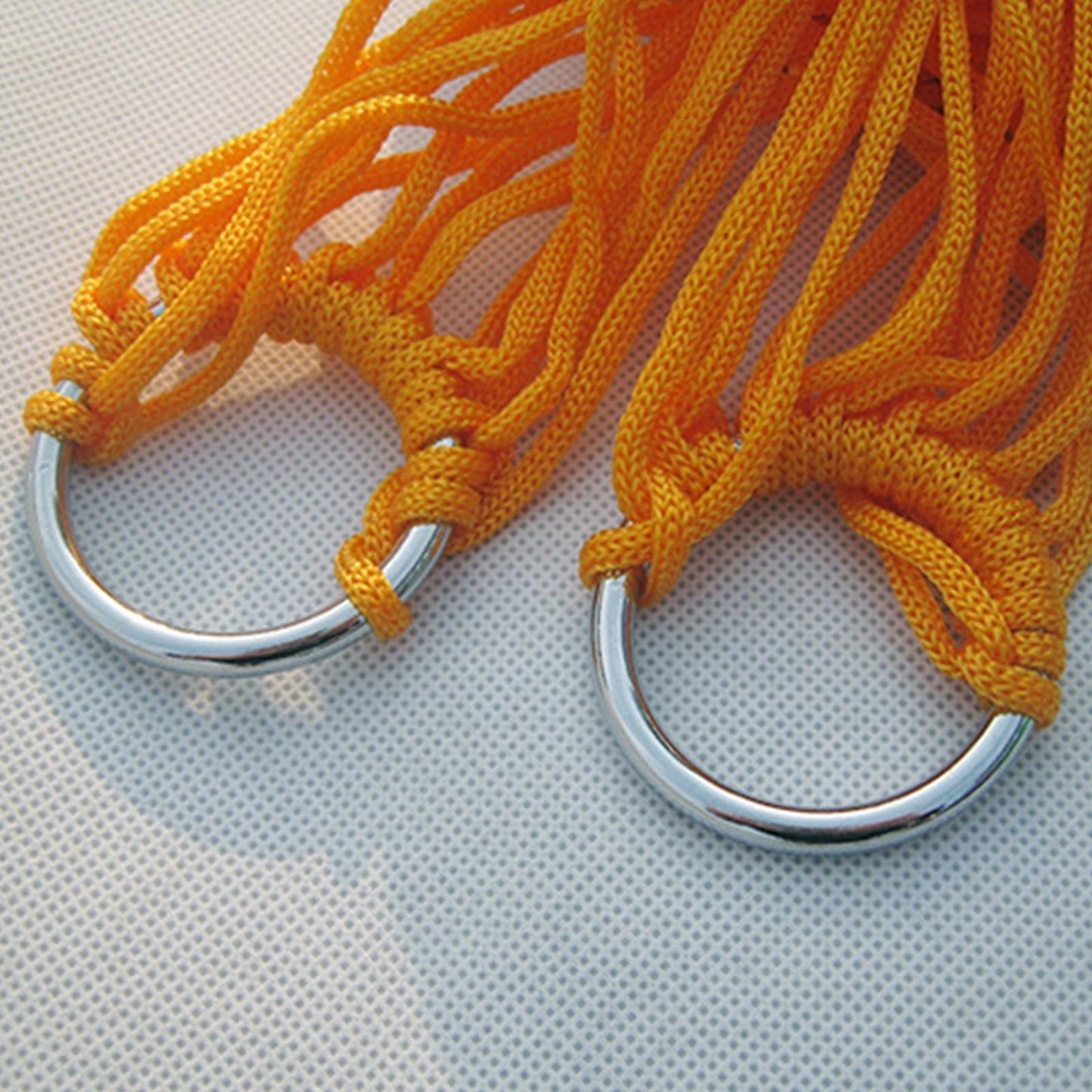 QccHieUs Mesh Rope Hammock, Portable Outdoor Sport Camping Hammock Net Nylon Sleeping Bed Orange