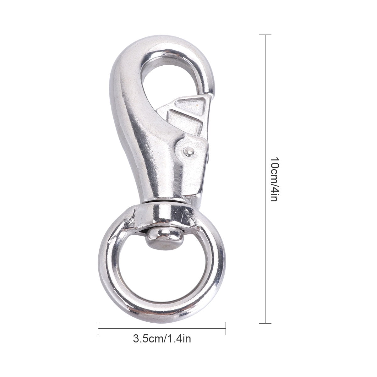 SWETRACE 1Set Metal Hanging Chair Swivel Hook for Wire Rope Applications Silver 3.9x1.4x0.6 Inch
