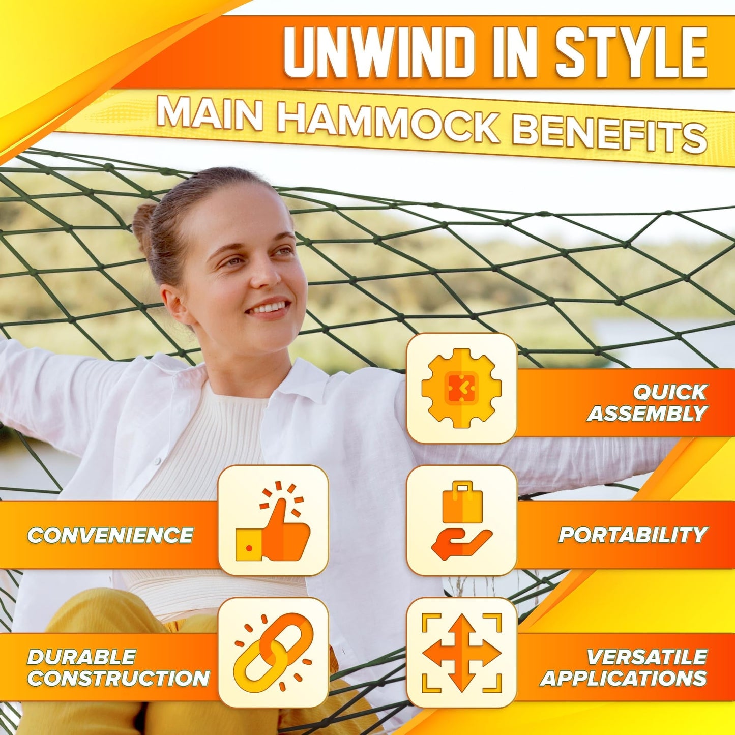 Easy to Set Up Rope Hammocks for Outside, Dark Green Color, 90x31.5 Nylon Net Hammock, Max 100 KG (220 Pounds), Tree Hammocks for Outside, Camping & Patio Relaxation