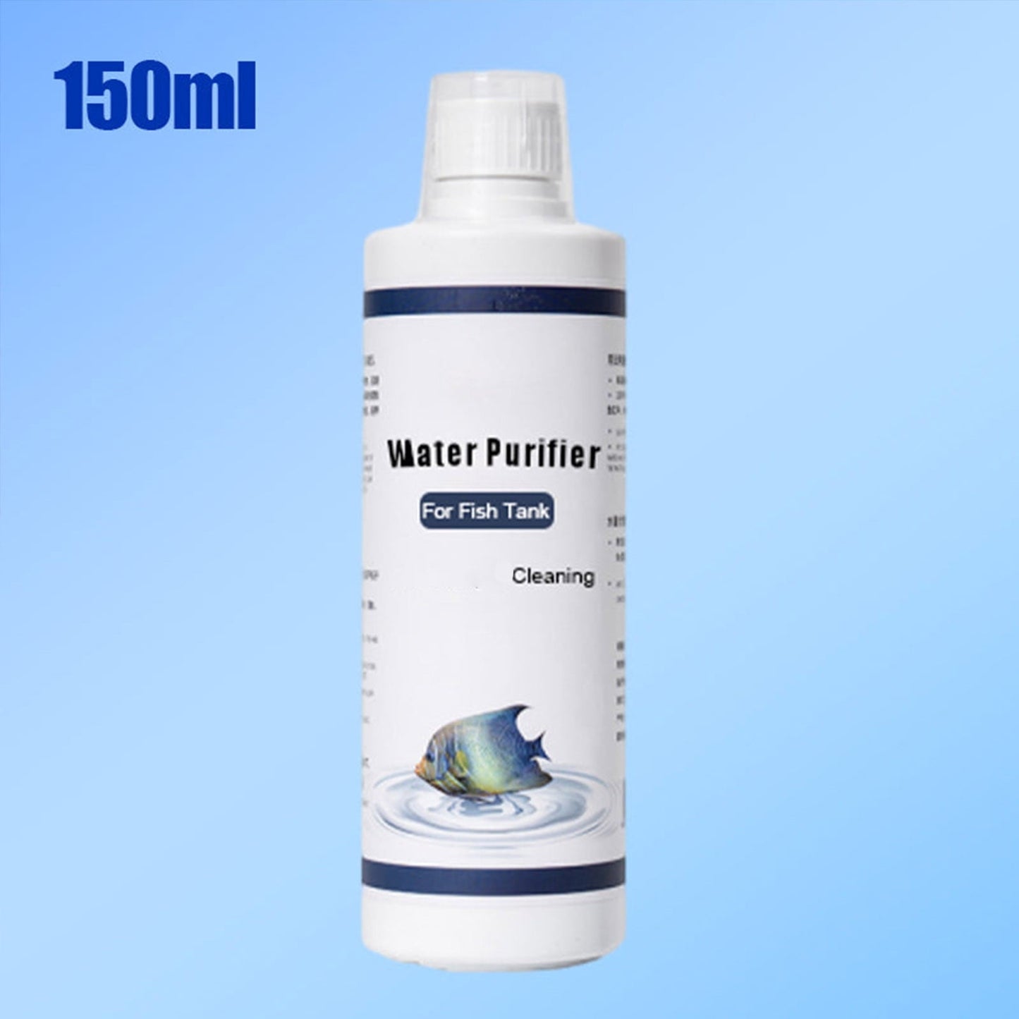 Qaailabf Fish Tank Water Purifier | Aquarium Water Clarifying Flocculant | Natural Safe Cleaning Agent | Improves pH & Alkalinity | Long-Lasting | Easy Use | 150ml Bottle