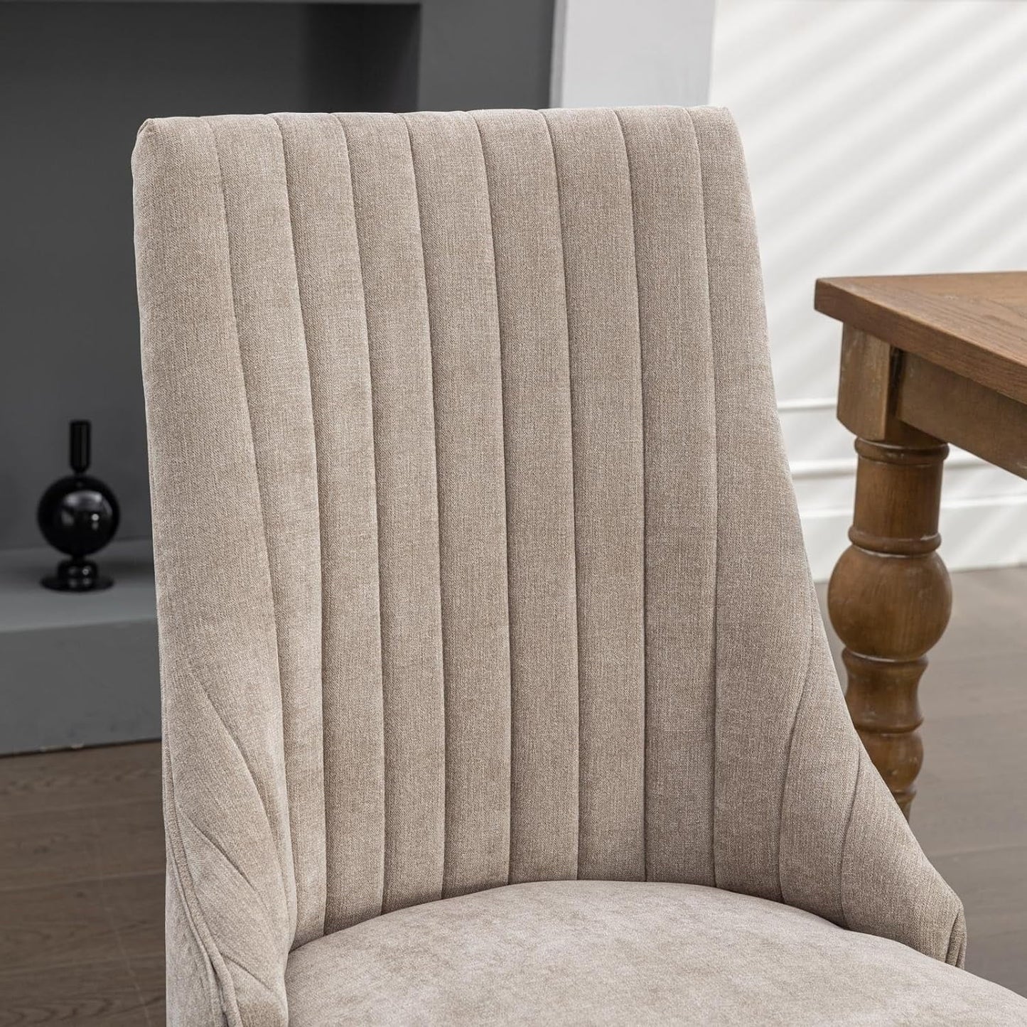 SHAORONG Haerin-SD-00128-LWJ Dining Chairs, 24.6"x19.7"x37.5", Beige