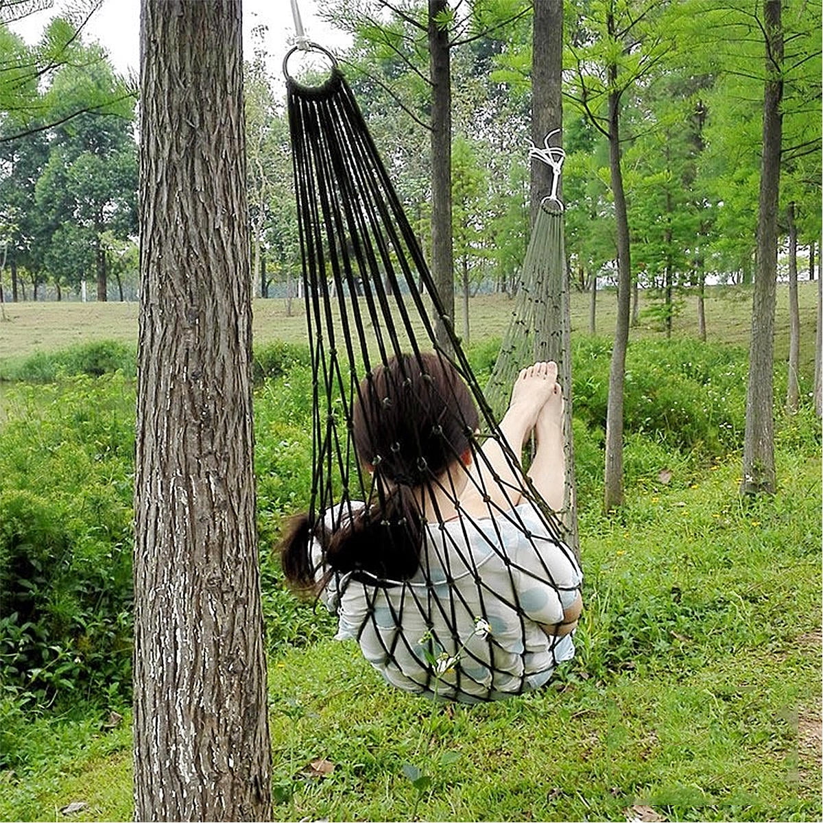 PTOOTP Nylon Mesh Hammock Army Green 1Pack 78.7X47.2in