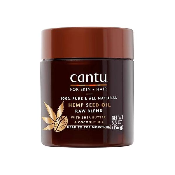 Cantu For Skin + Hair Hemp Seed Oil Raw Blend 5.5 Ounce Jar (Pack of 2)