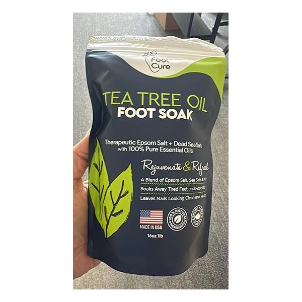 "Tea Tree Oil Foot Soak with Epsom Salt - Refreshing & Soothing for Tired, Achy Feet "