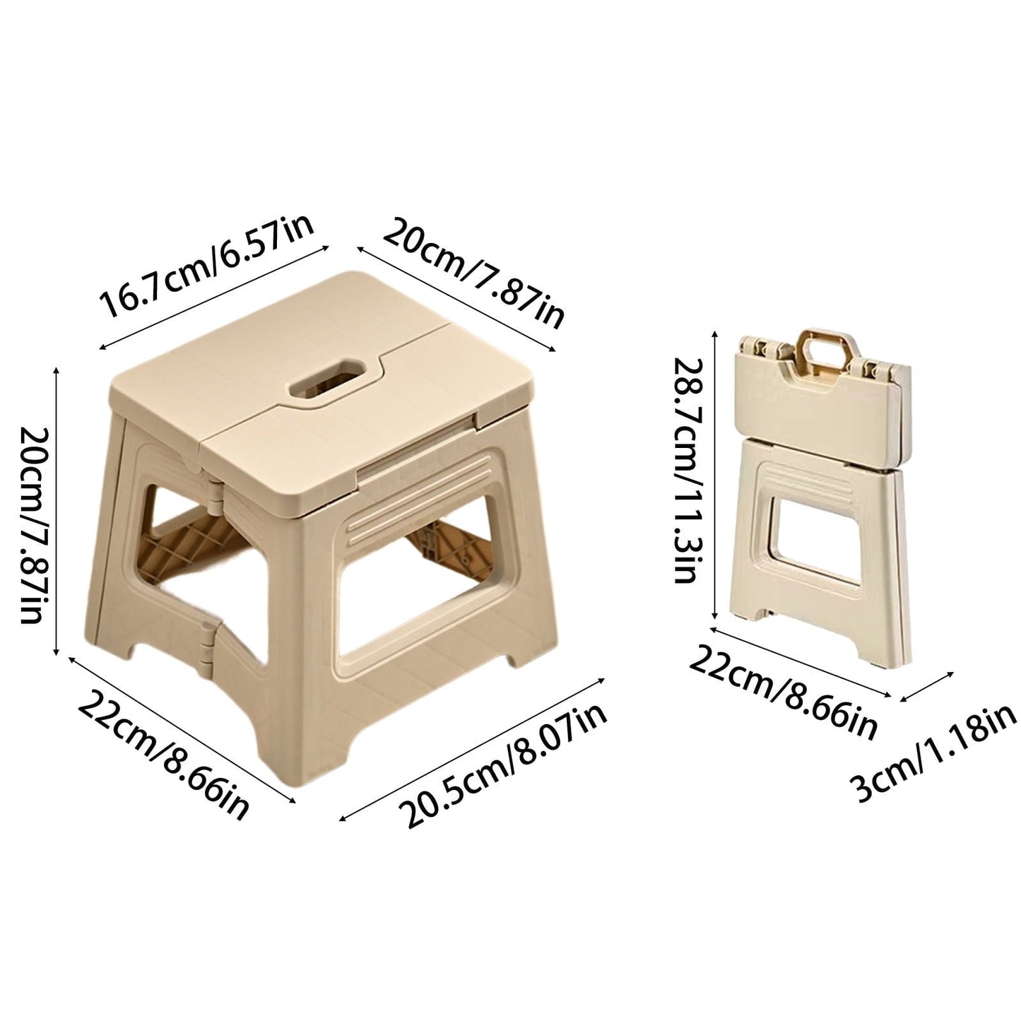 FAMTKT Camping Stool, Portable Folding Stool Lightweight Stool Seat for Camping Fishing Hiking Gardening Outdoor Walking Backpacking Travelling and Beach Small Stool