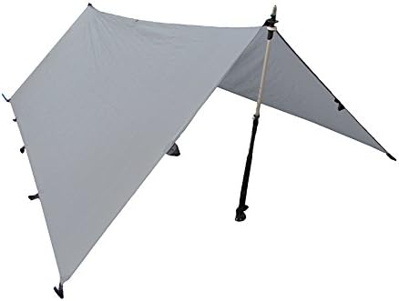 LiteOutdoors Silnylon Tarp - 13.9 Oz. - Ultralight Backpacking Tarp or Hammock Tarp (Grey, 10' x 10')