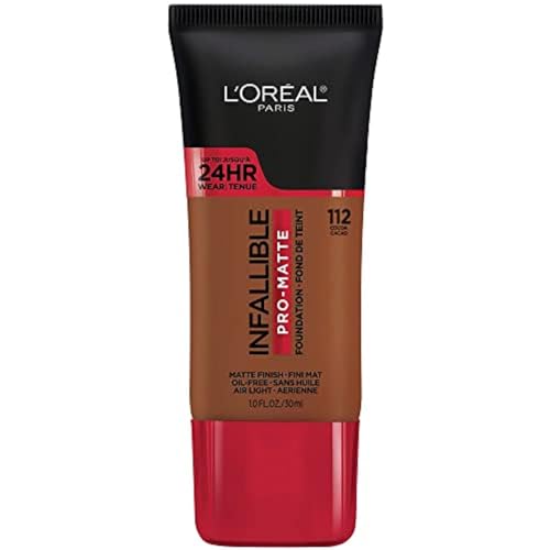 L'Oreal Paris Cosmetics Makeup Infallible Pro-Matte Liquid Longwear Foundation, Cocoa, 1 fl oz