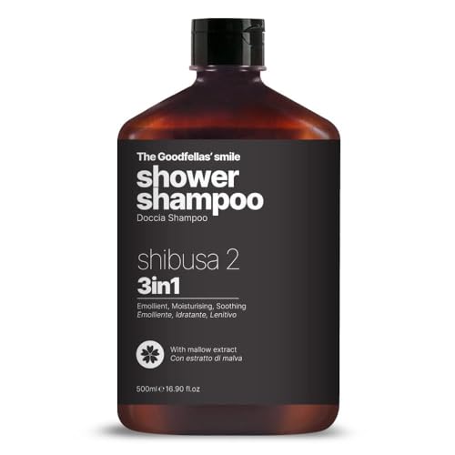 The Goodfellas' smile, SHIBUSA 2 (Almond, Peach & Ylang Ylang), Luxury 3 in 1 Body Wash and Hair Shampoo for Men, 17 Oz – Made in Italy