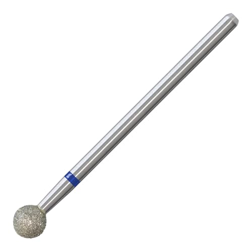 HYTOOS 1mm Mini Barrel Cuticle Clean Nail Drill Bit, Russian Diamond Nail Bits Professional Safety Under Nail Cleaner Burr for Cuticle Dead Skin, Electric Nails Drill Accessories, Medium