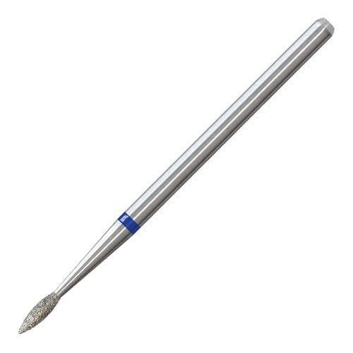 HYTOOS 2mm Short Flame Cuticle Clean Nail Drill Bit, Russian Diamond Nail Bits Professional Safety Under Nail Cleaner Burr for Cuticle Dead Skin, Electric Nails Drill cessories, Medium