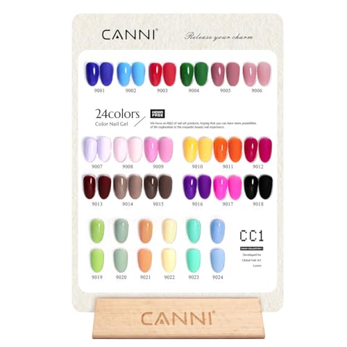 CANNI CC1 30Pcs 9ML Hema-free Gel Nail Polish Set, Black Pink Nude Red Blue Green Gel Polish Kit Color Soak Off LED Nail Gel Polish Set Nail Art Starter Manicure Salon DIY at Home