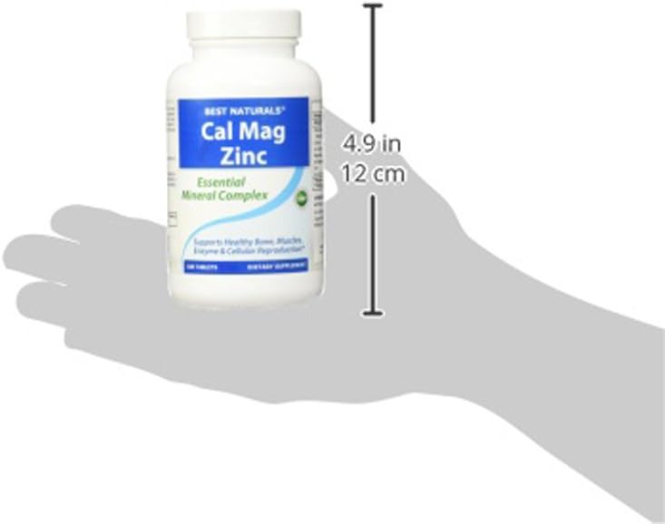 #1 CAL MAG ZINC by Best Naturals - Essential Mineral Complex - Manufactured in a USA Based GMP Certified Facility and Third Party Tested for Purity. Guaranteed!!, 180 Tablets
