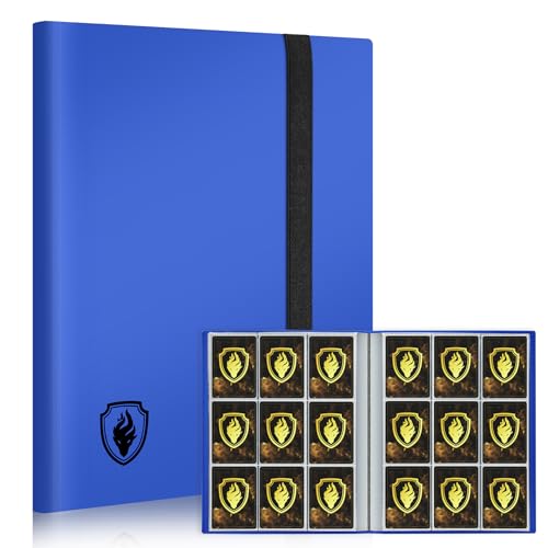 Card Binder 9 Pocket, Fabmaker 396 Pockets Trading Card Binder, Premium Collector Card Album for Standard Cards, Side Loading Card Collection Folder for MTG, TCG, Game Cards, Sport Cards, Blue