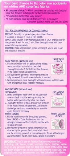 Carbona Color Run Remover - Single Garment-2.6 oz (Pack of 6)