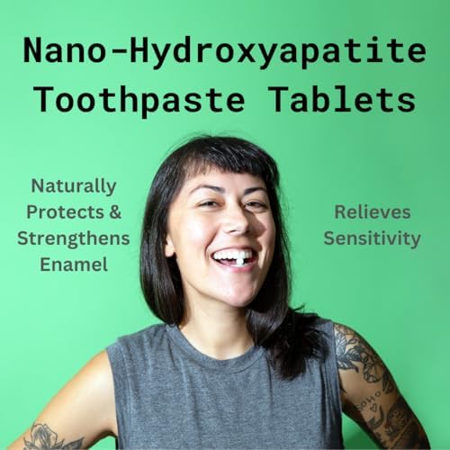 Canary Nano Hydroxyapatite Toothpaste Tablets Watermelon- Remineralizing, Fluoride Free, All Natural Tabs with Xylitol - Great for Kids, Plastic Free - 126 Count
