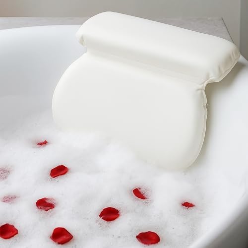 Epica Bath Pillow | Luxury Bathroom Accessories for Women & Men, Bathtub Decor, Bath Essentials | Non-Slip Waterproof Pillow with Strong Suction Cups, Hot Tub Neck Support, Bathtub Spa Pillow, Oval