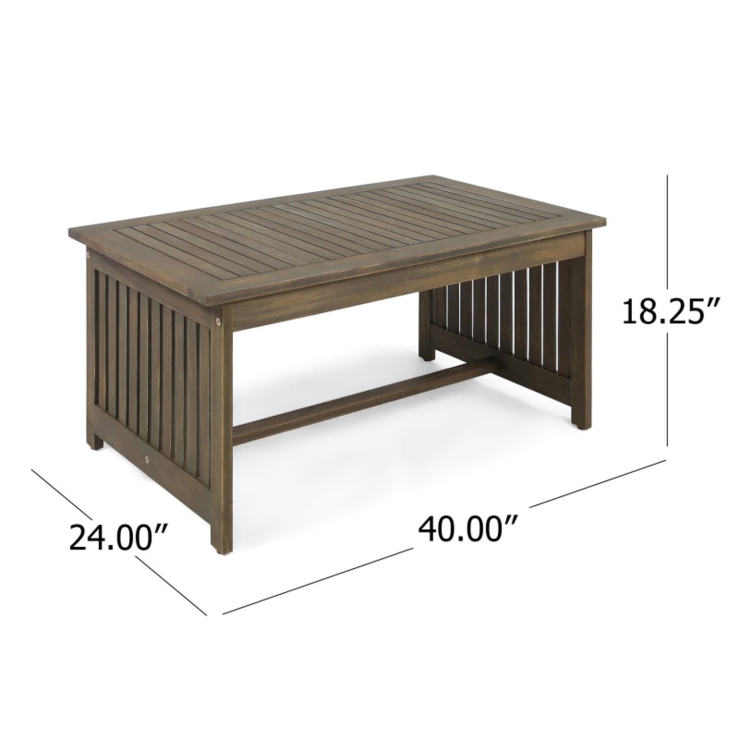 DIANJIE Wooden Outdoor Leisure Coffee Table Grey