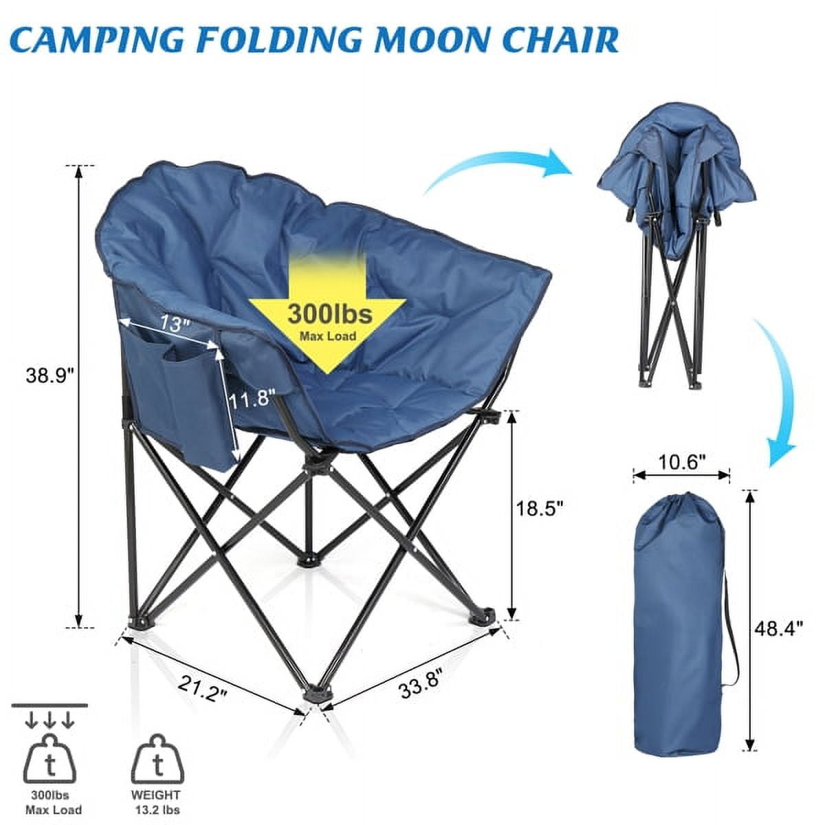 Durable Camping Chairs, Blue