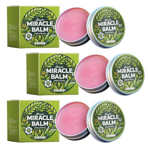 Miracle Balm, Organic Miracle Balm, Natural Ingredients, Balm for Legs, Arms, Back Relaxed and Comfortable, Effective Relief All Natural Ingredients Moisturizing Treatment(3Pcs)