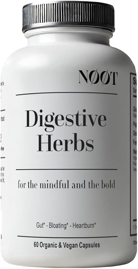 Digestive Herbs for Gas, Bloating, Discomfort & Indigestion - Heartburn Support - Ginger, Peppermint, Cardamom, Fennel Seed - Digestive Supplement - 60 Capsules / 1 Month Supply