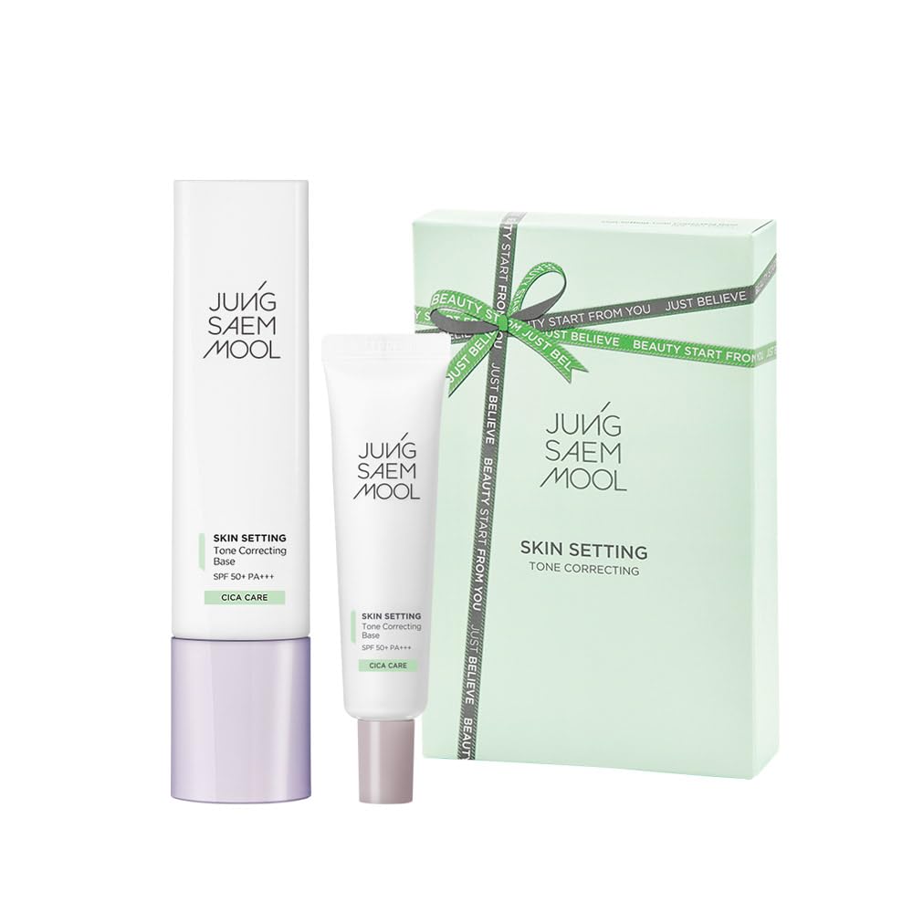 JUNG SAEM MOOL OFFICIAL Skin Setting Tone Correcting Base Gift Set | Tone Correcting Base 40ml + 20ml