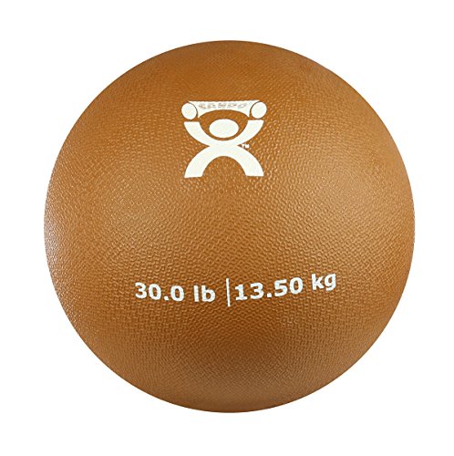 CanDo Soft Medicine Ball 5" Diameter 2lb Yellow Exercise Ball for Physical Therapy and Fitness Exercises, Easy Grip Rubber Weighted Ball for Workouts