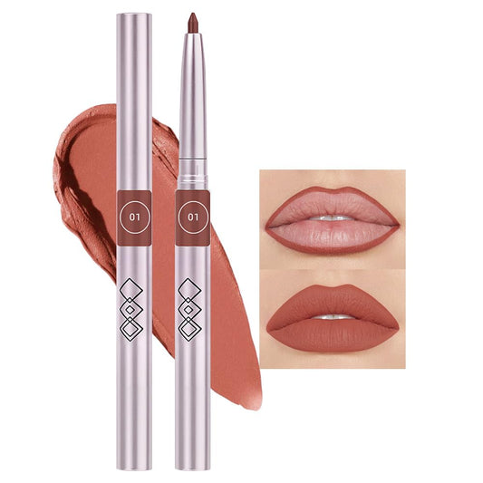 Matte Cream Orange Retractable Lipliner Pencil, Highly-Pigmented lip pencil, Long Lasting Waterproof Makeup Crayon for Lip Liner and Eye Liner, Smooth and Creamy, Rich Colors, Smooth Application, 01#