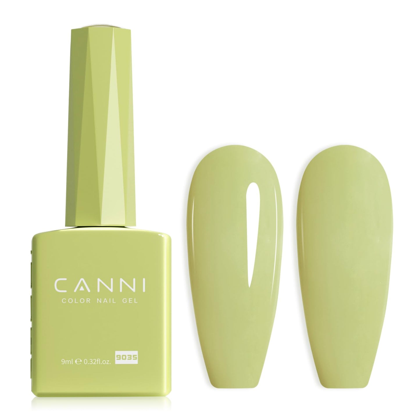 CANNI Pastel Green Gel Nail Polish, 1Pcs Sage Light Green Gel Polish Lime Mint Green Color Nail Polish Gel High Gloss Soak Off U V Gel Nail French Nail Manicure Salon DIY