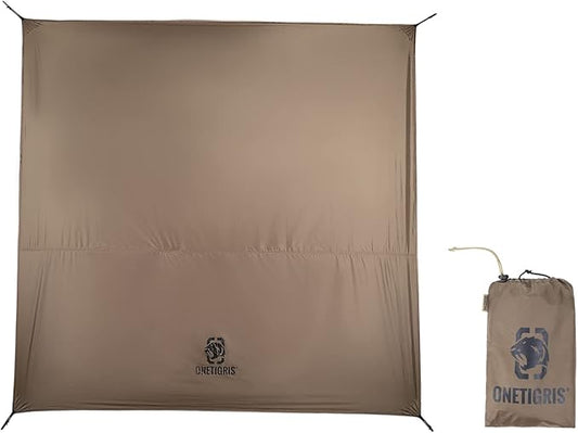 OneTigris Tent Tarp Footprint 94"x94", Large Size, Waterproof Lightweight Multifunctional Camping Tarp Beach Blanket for Camping Hiking Backpacking