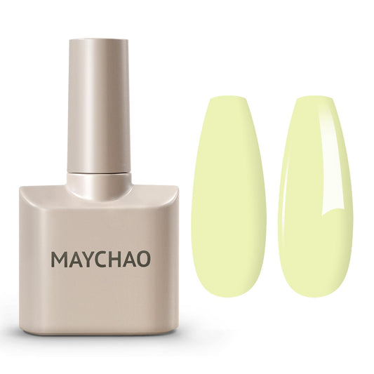 Maychao 15Ml Maize Gel Nail Polish 1Pc Pastel Yellow Gel Polish Soak Off Uv Led Nail Polish Nail Art Starter Manicure Salon Diy