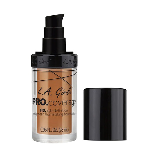 L.A. Girl Pro Coverage Liquid Foundation, Warm Caramel, 0.95 Fl Oz
