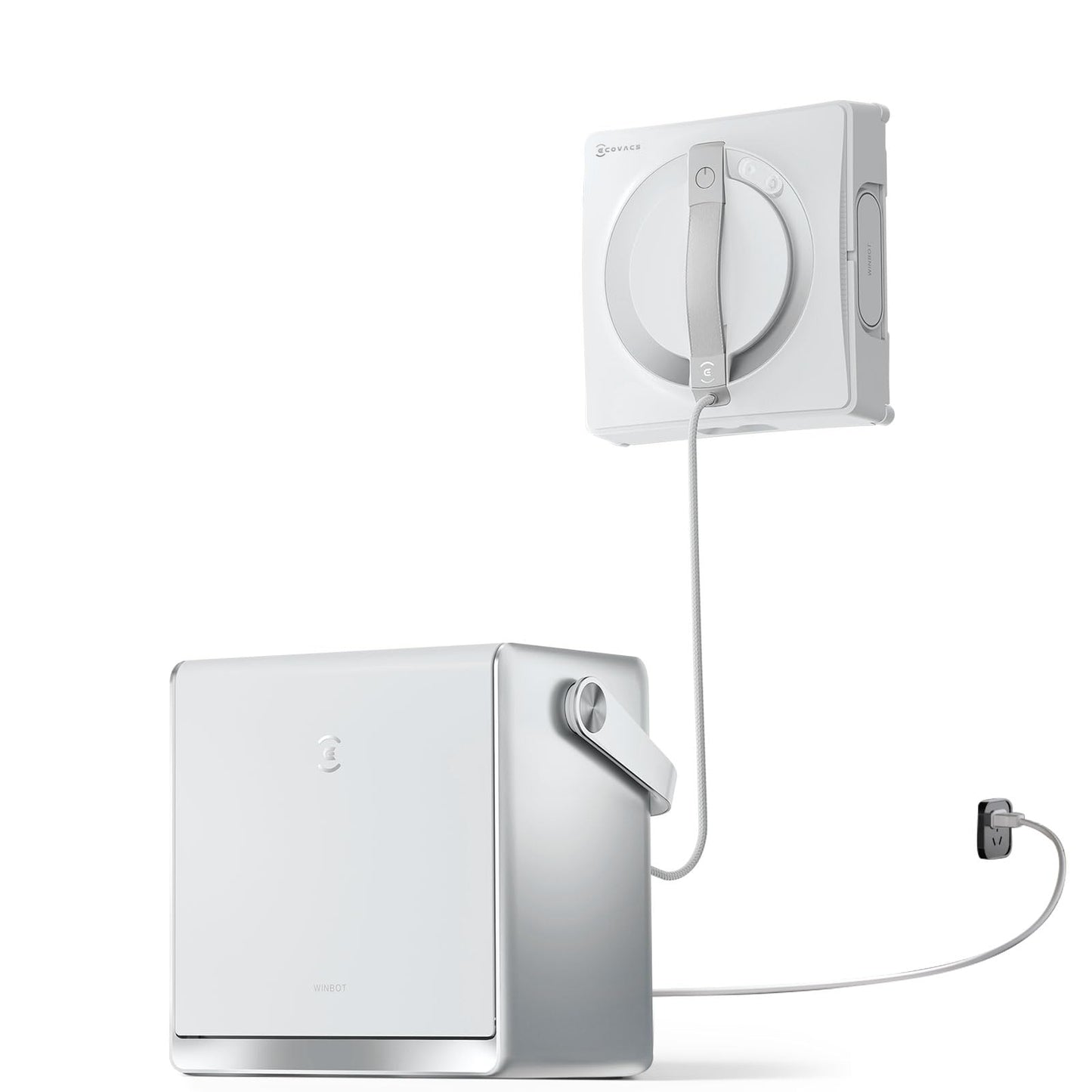 ECOVACS WINBOT W2 PRO Omni Portable Window Cleaning Robot with Multi-Functional Station, Charging While Working, Intelligent Cleaning with Triple Nozzle Water Sprayer, 12-Level Protection