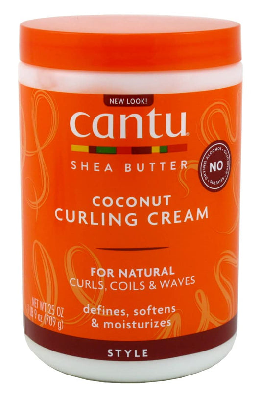 Cantu Natural Hair Coconut Curling Cream 25 Ounce (Pack Of 2)