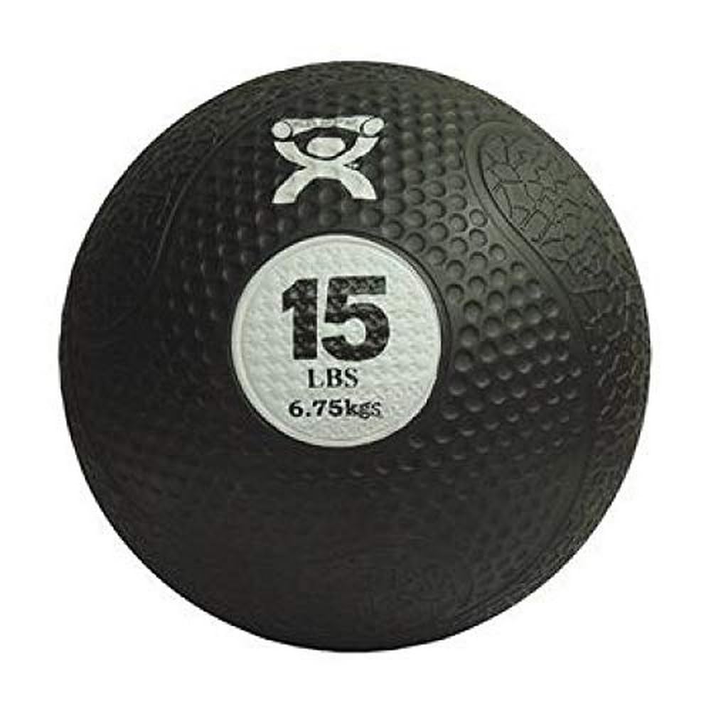 CanDo Rubber Medicine Balls, 15 lbs., Black