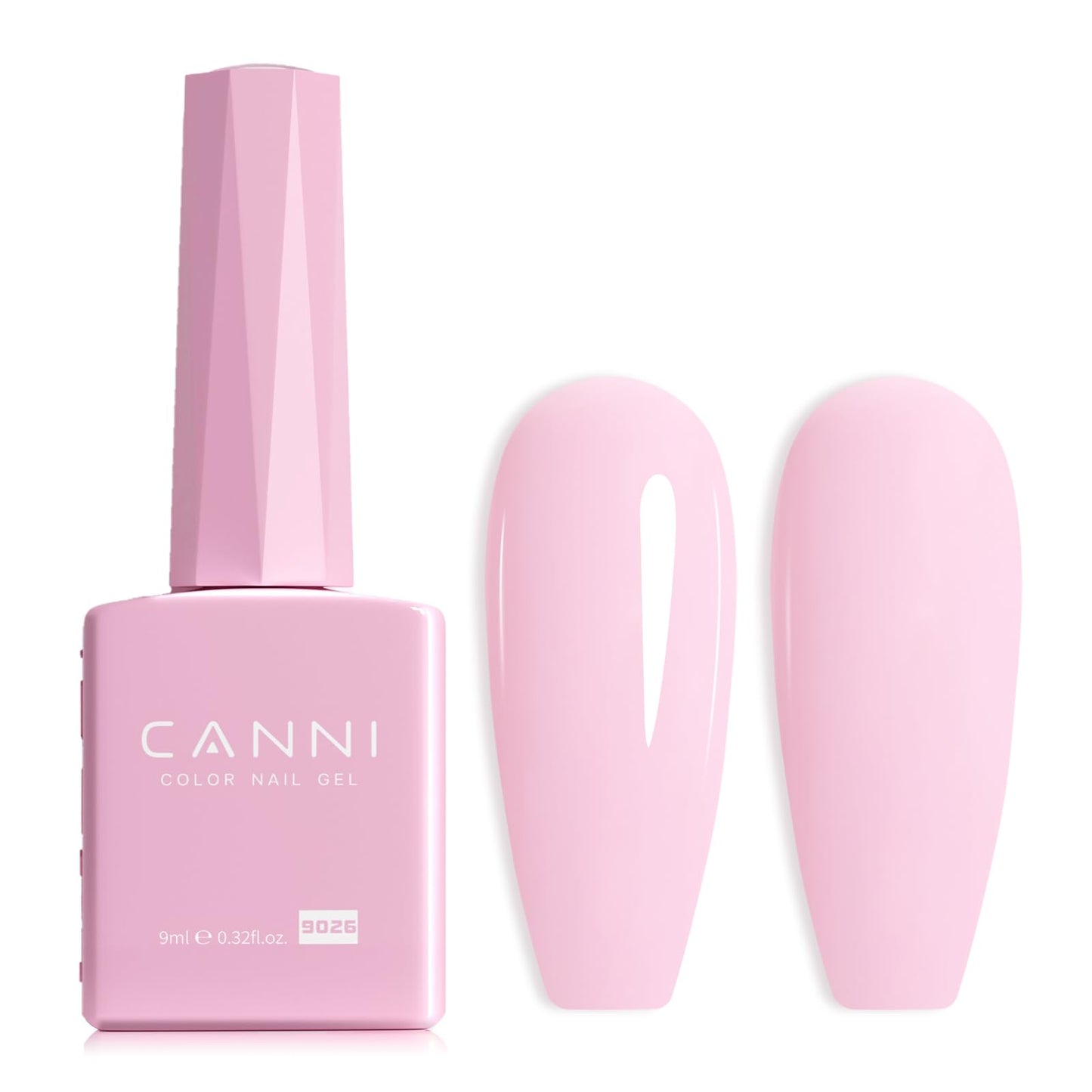 CANNI Light Pink Gel Nail Polish - High Gloss Soak Off U V Gel Nail Polish for French Nail Manicure Salon DIY