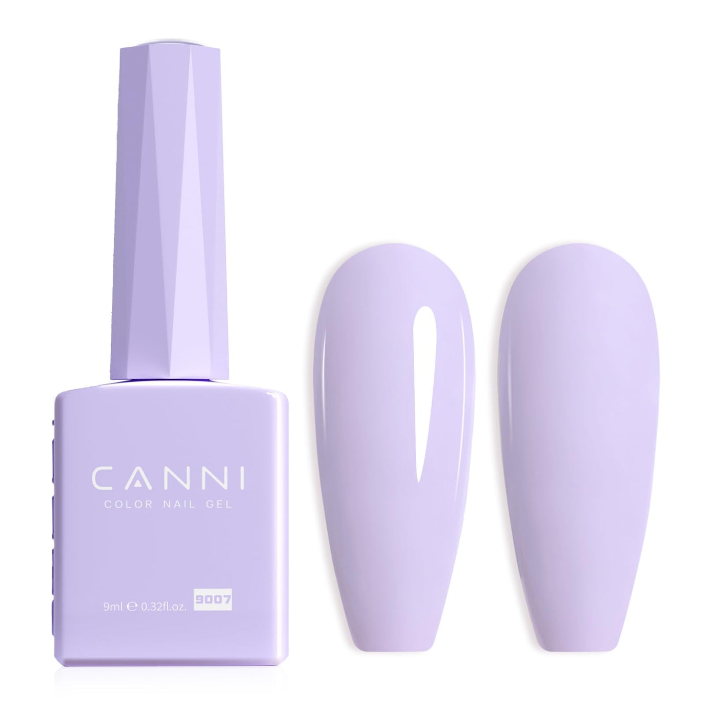 CANNI Purple Gel Nail Polish, 1Pcs Light Purple Gel Polish Pastel Purple Color Nail Polish Gel High Gloss Soak Off U V Gel Nail Manicure Salon DIY