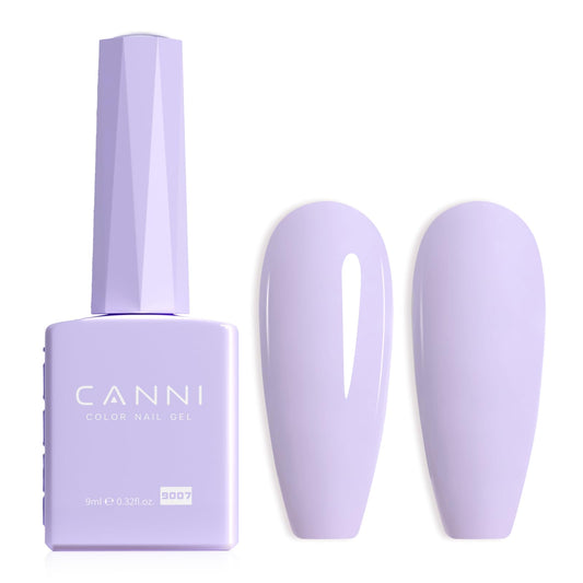 CANNI Purple Gel Nail Polish, 1Pcs Light Purple Gel Polish Pastel Purple Color Nail Polish Gel High Gloss Soak Off U V Gel Nail Manicure Salon DIY