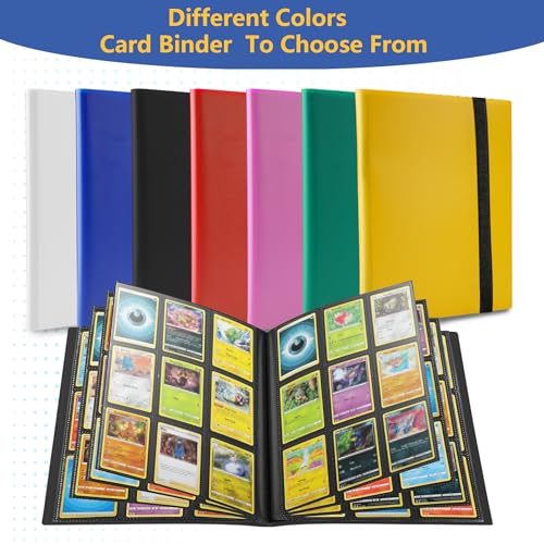 Card Binder 9 Pocket, Premium Card Book for 360 Cards, Sturdy Card Album for Collectible Cards, Side-Loading Card Collection Folder for TCG, MTG, Other Game Cards, Sport Cards, Black