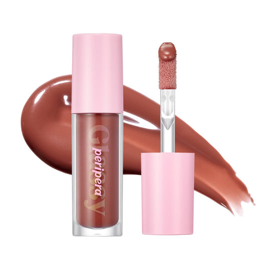Peripera Ink Glasting Lip Gloss, Non-Sticky, Gloss Shine, 4XL Wand for Easy Application, Korean Lip Gloss, Fuller Looking Lips, Buttery Soft, Long Lasting Lip (009 GROW ON YOU)